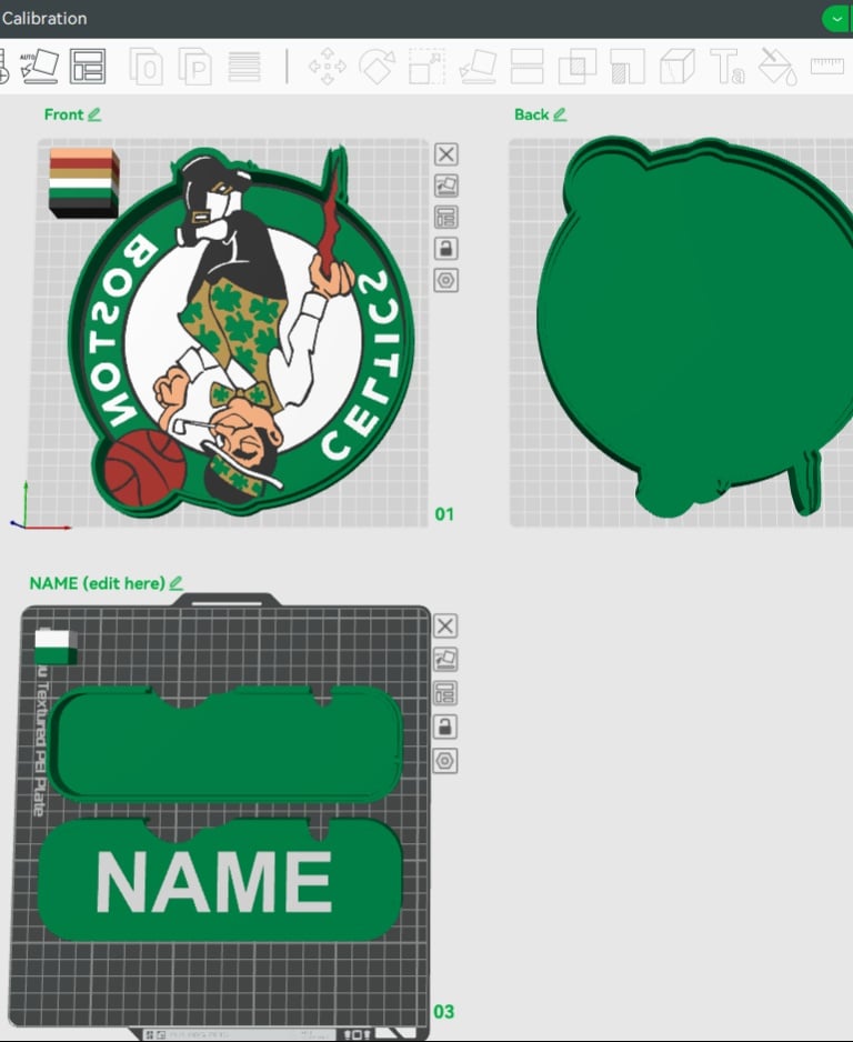 Boston Celtics Sign – LED Strip Compatible 3d model