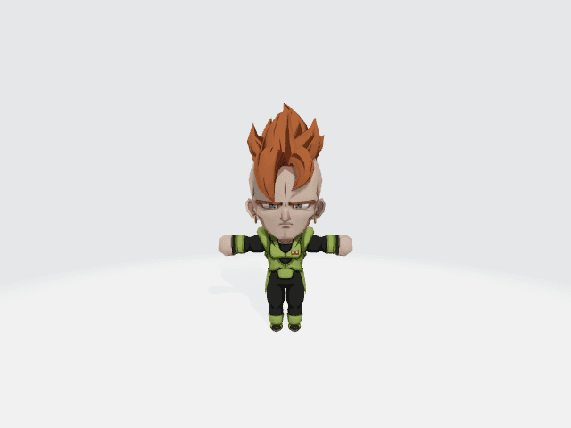 Baby Android 16 3d model