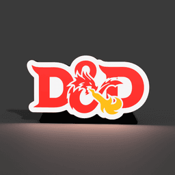 Dungeons and Dragons D&D Lightbox LED Lamp 3d model