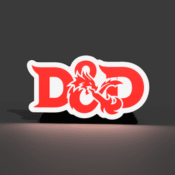 Dungeons and Dragons D&D Lightbox LED Lamp 3d model