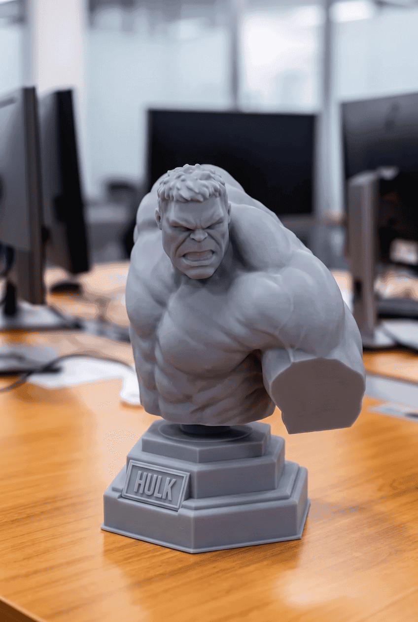 Hulk Bust Statue Figurine 3d model