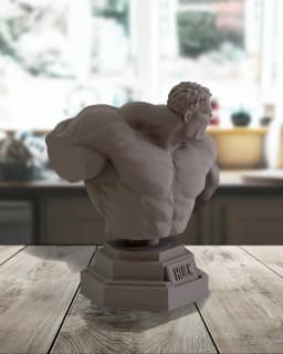 Hulk Bust Statue Figurine 3d model