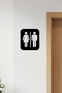 WC, Toilet Sign, Restroom 3d model