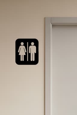 WC, Toilet Sign, Restroom 3d model