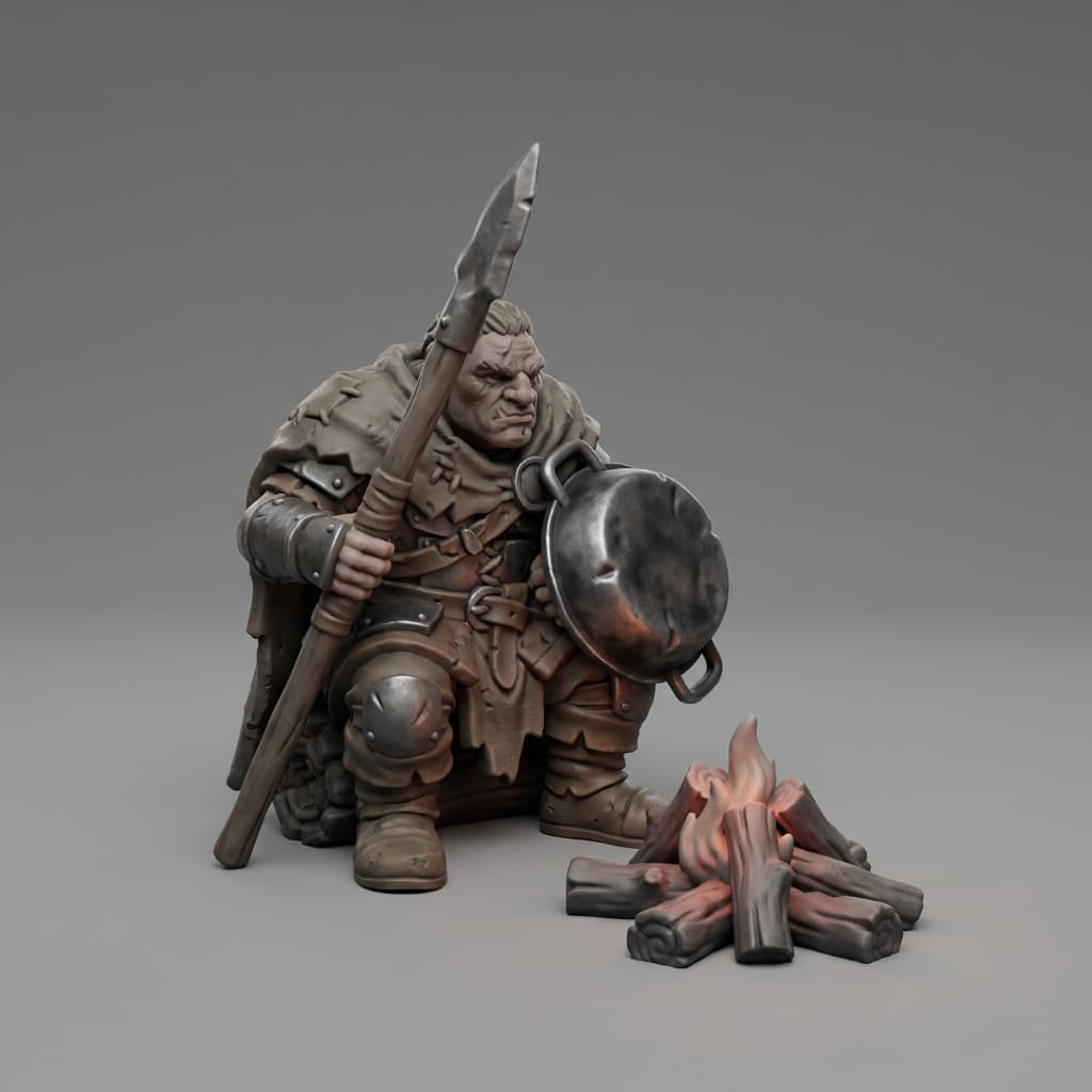 Iris and Orin - Campfire Guard STL - Brute Raider Camp 3d model