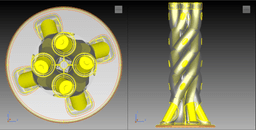 Helical and rotaty Battery dispenser 3d model