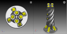 Helical and rotaty Battery dispenser 3d model