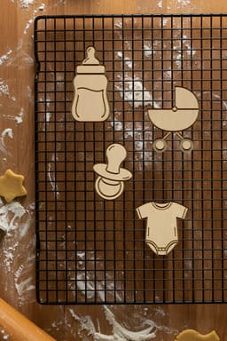 Baby Set Cookie Cutter, Biscuit Cutter 3d model