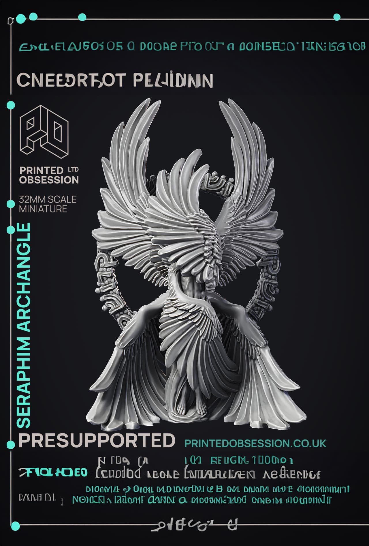 Seraphim - Archangel - PRESUPPORTED - Heaven hath no Fury - 32mm scale 3d model