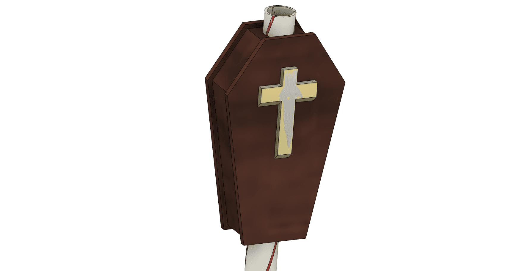 Count Dracula's Coffin Straw Topper! 3d model