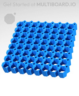 8x8 MU - Center Grid Interfitted - MultiBoard Octagon Plate - 4x Ironing Stack 3d model