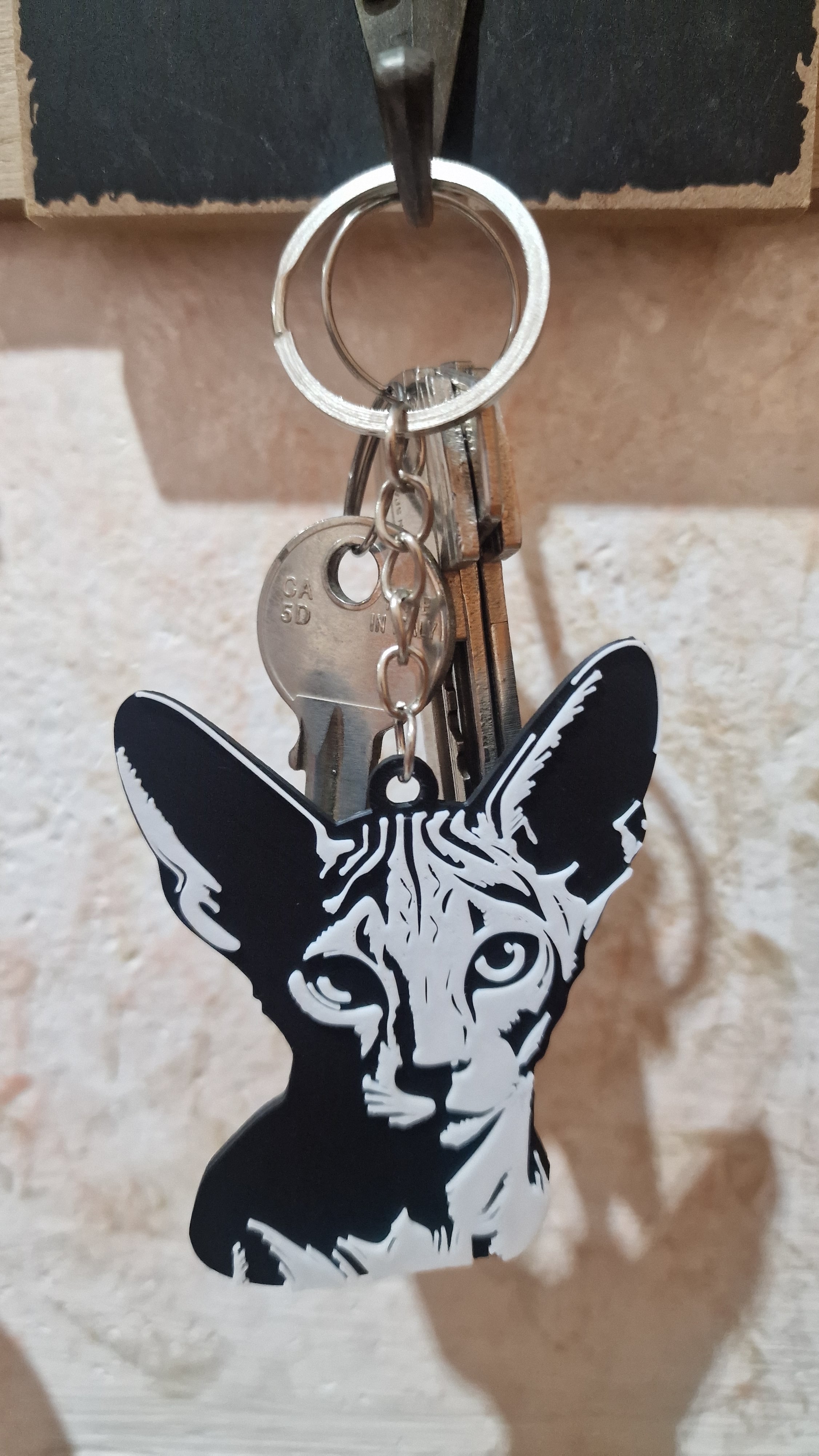Peterbald keychain 3d model