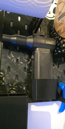 PC blower holder on skadis panel 3d model