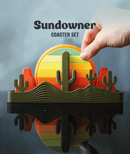Sundowner Coaster Set 3d model