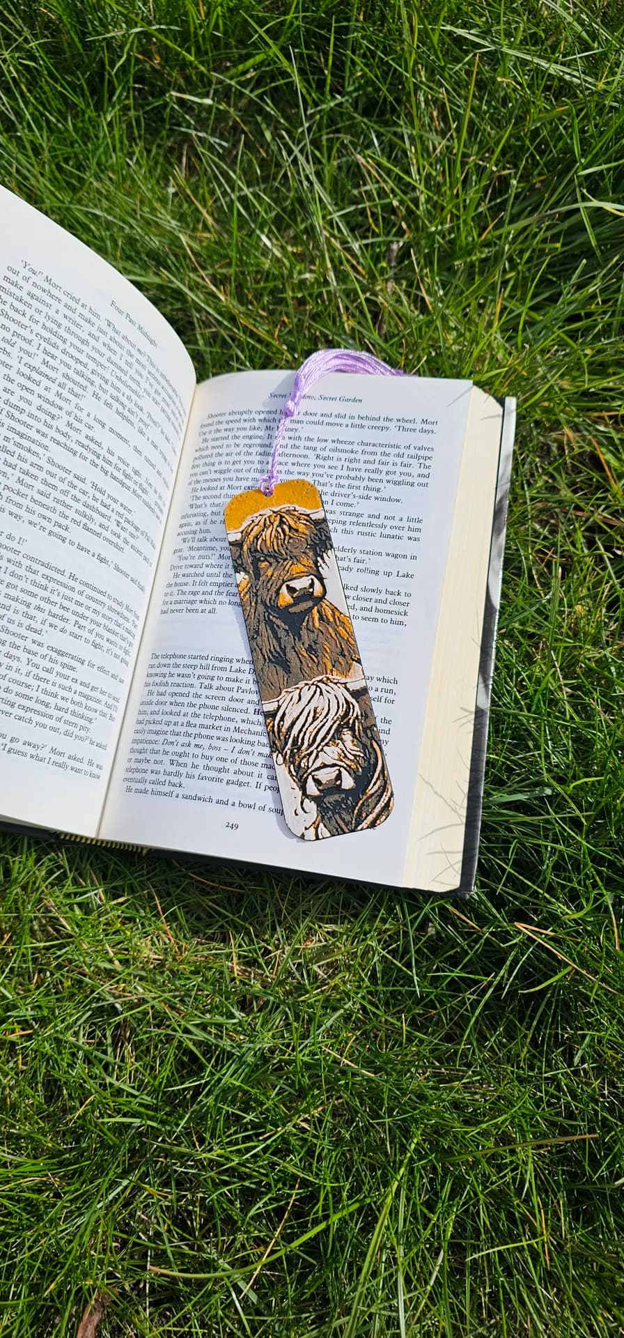 Double Highland Cow 3D Printed Bookmark – HueForge Multi-Color Design 3d model