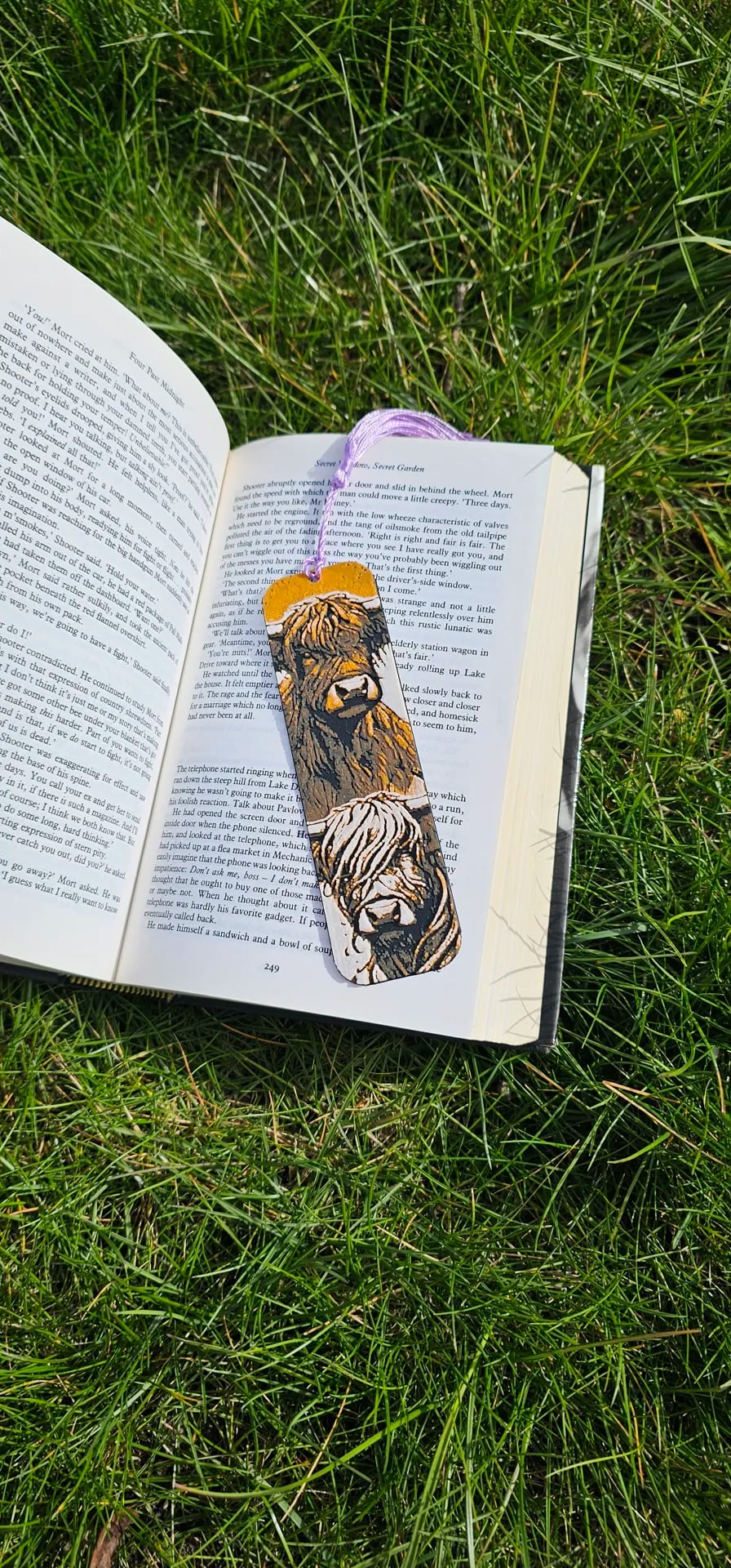 Double Highland Cow 3D Printed Bookmark – HueForge Multi-Color Design 3d model