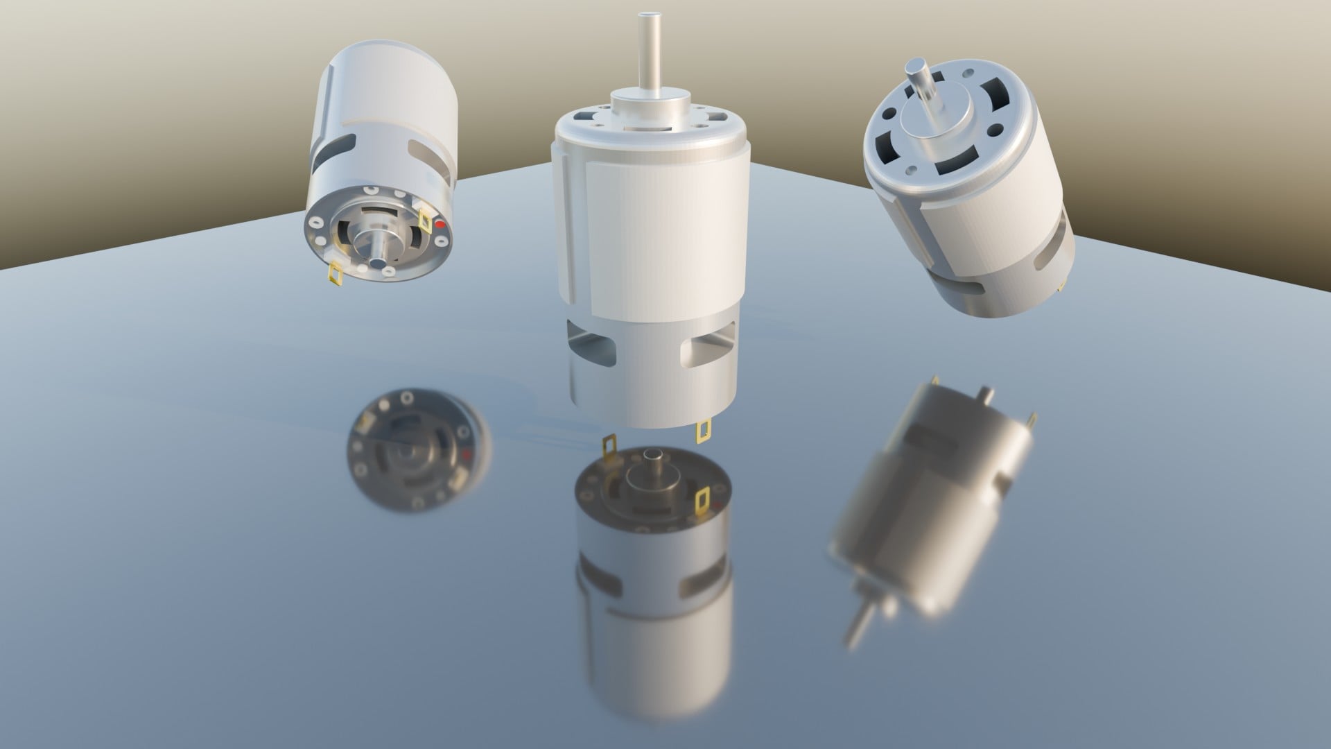 775 motor object with exact dimensions 3d model