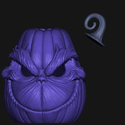 The Grinch Pumpkin Set 3d model