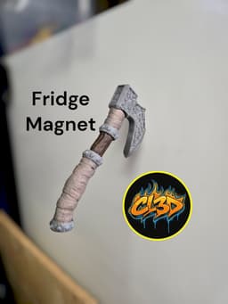 Stone Axe Fridge Magnet 3d model