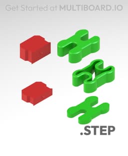 Dual Clip - STEP Multiboard Remixing Files 3d model
