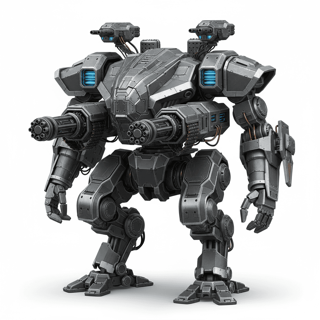 Military Mechs : Multi Cannon Siege Mech 3d model