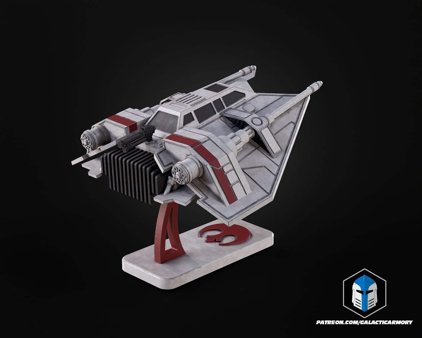 Snowspeeder Vehicle Kit Card - 3D Print Files 3d model