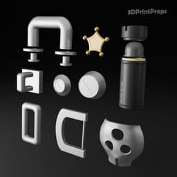 Billy Kid Accessories 3D Model - Zenless Zone Zero 3d model