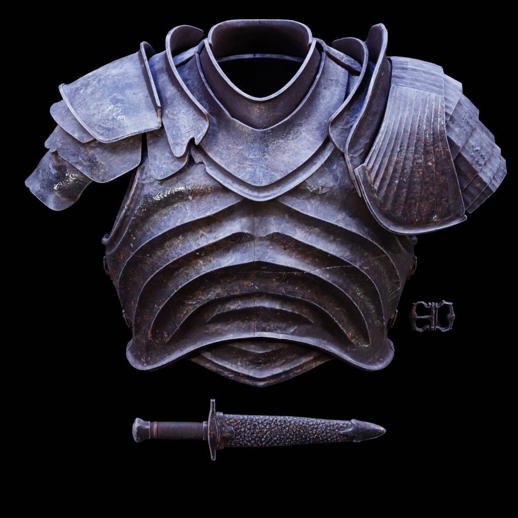 SOUL OF CINDER Armor Chest Gorget Pauldrons STL Fan Art Model 3d model