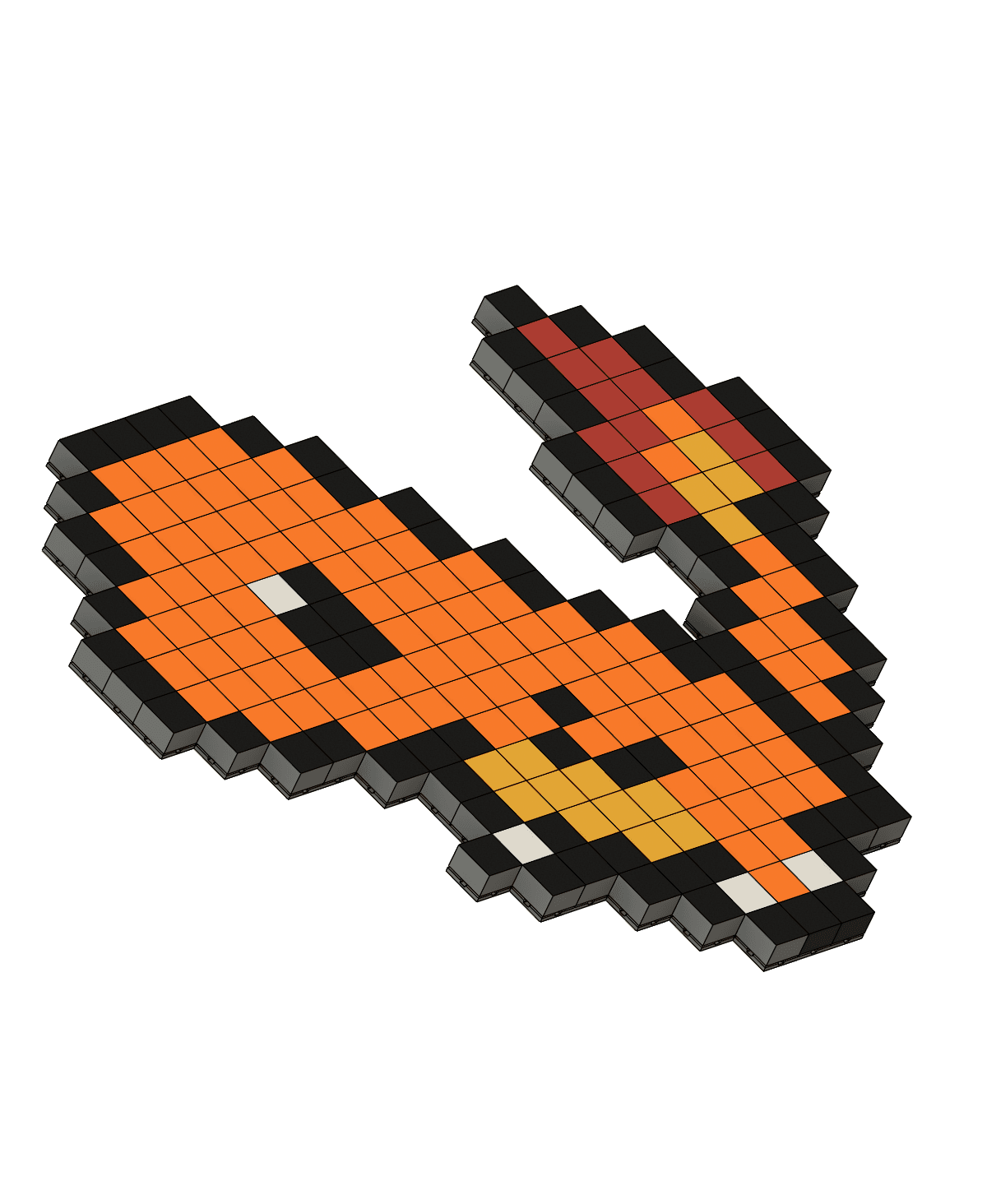 Charmander DIY Pixelart 3d model