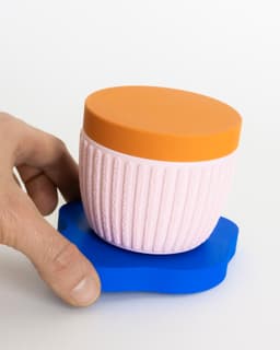 Fuzzy Stripes Planter // 90x60mm 3d model