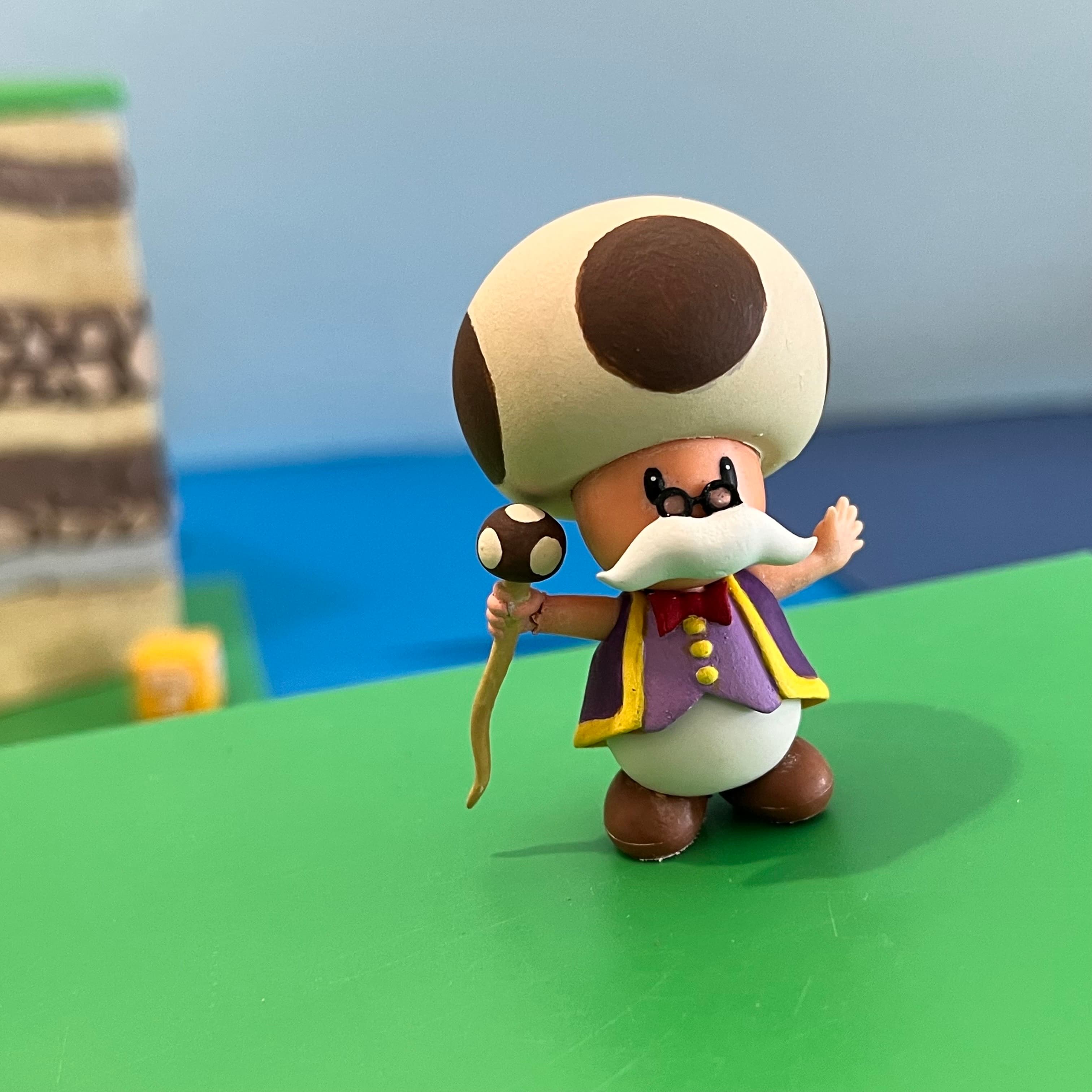 Toadsworth from Super Mario Sunshine - Custom bits for WON 2.5 scale figure 3d model