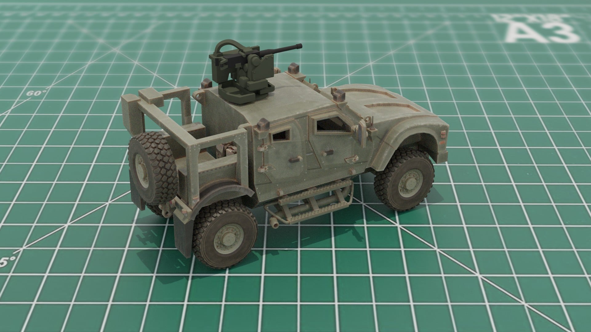 M1240 M-ATV 1:72 Scale STL Model 3d model