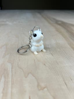 Rat Sitting Up Keychain 3d model