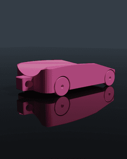 Keychain Derby Car - Original 3d model