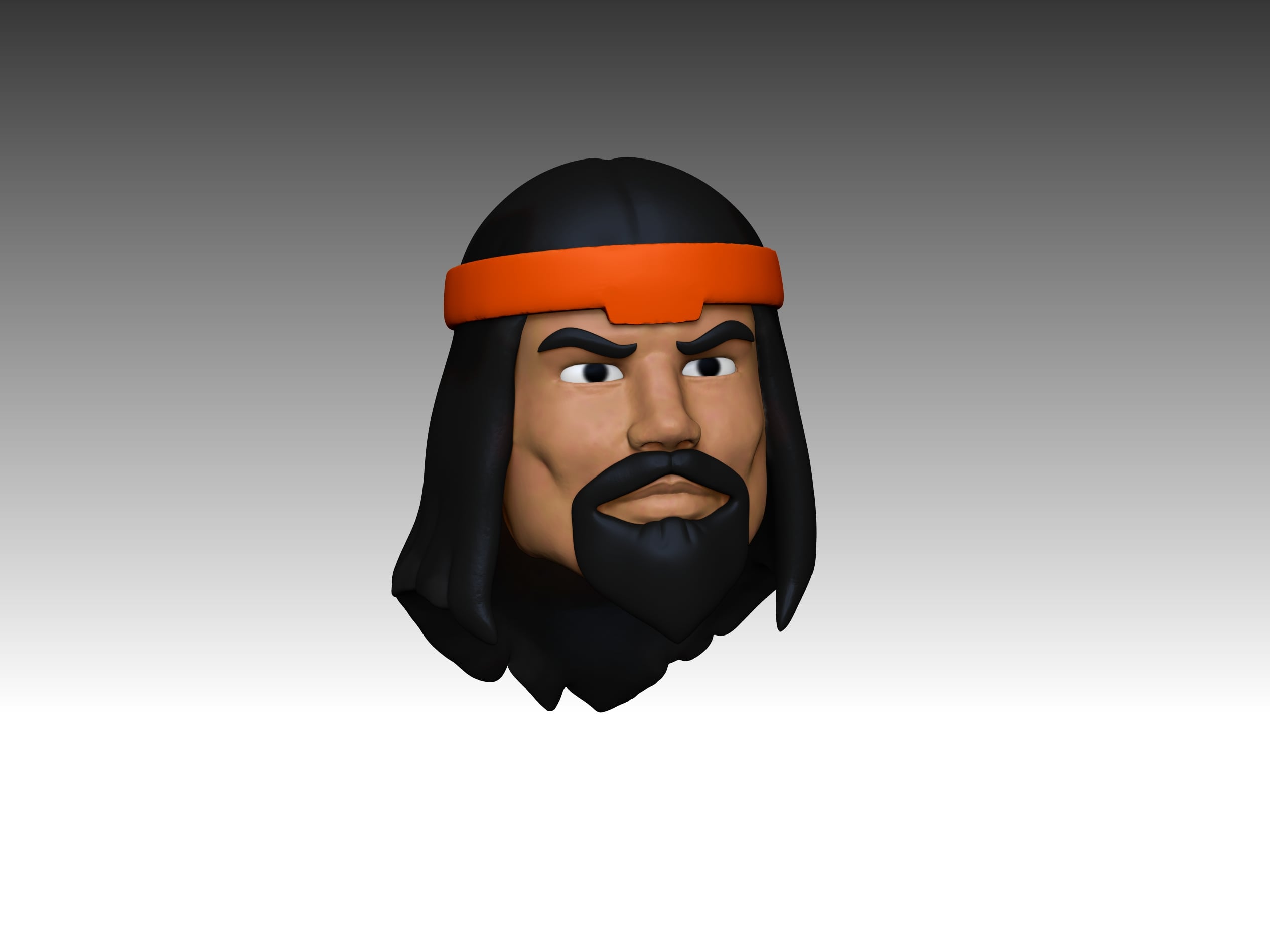 Chief Merlo Head MOTU Classics 3d model