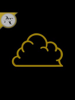 Simple Cloud Symbol - 2D Art 3d model