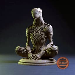 Alien Zen decorative abstract sculpture 3d model