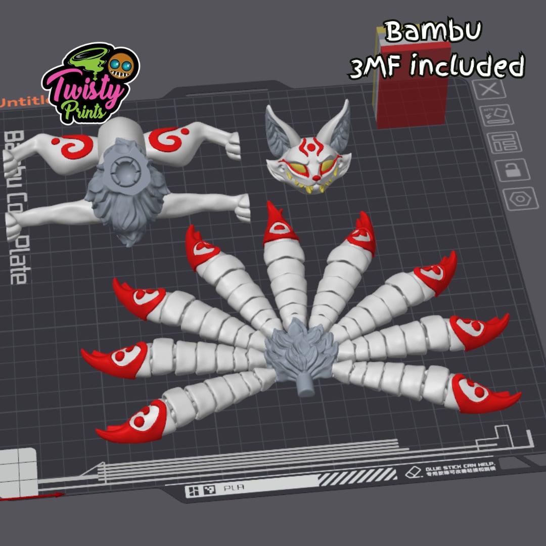 Articulated Kitsune 3d model