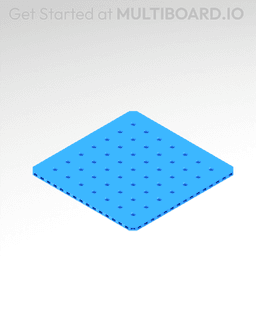 8x8 MU - Small Thread MU - MultiBoard Plate 3d model