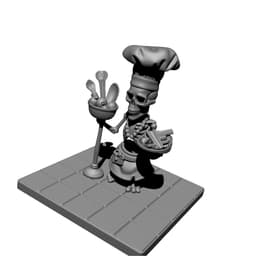 Skeleton Cook - Halloween 3d model
