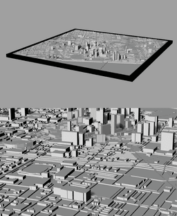 DETROIT, Skyline 3D map 3d model
