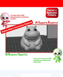 Squishy Hippo 3d model