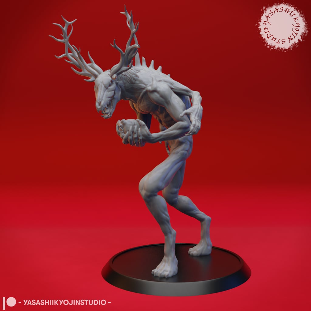 Wendigo - Tabletop Miniature (Pre-Supported) 3d model