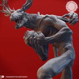 Wendigo - Tabletop Miniature (Pre-Supported) 3d model