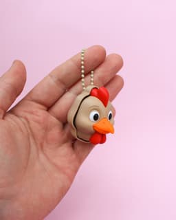 Chicken Clicker Keychain – 3D Fidget Toy 3d model