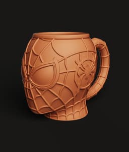 Spider-Man Head Mug | Superhero Desk Organizer 3d model
