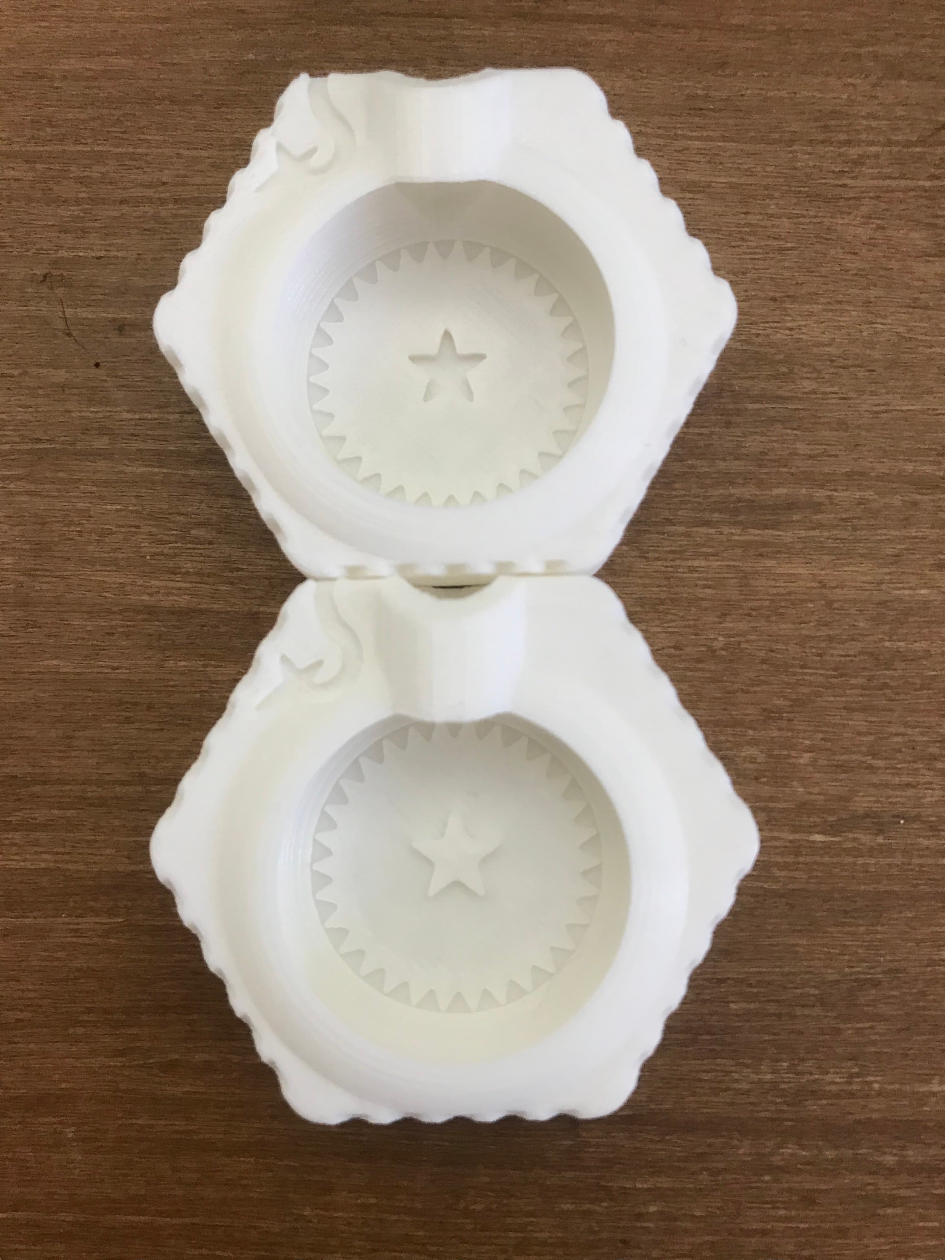 Inlayed on top, original on bottom