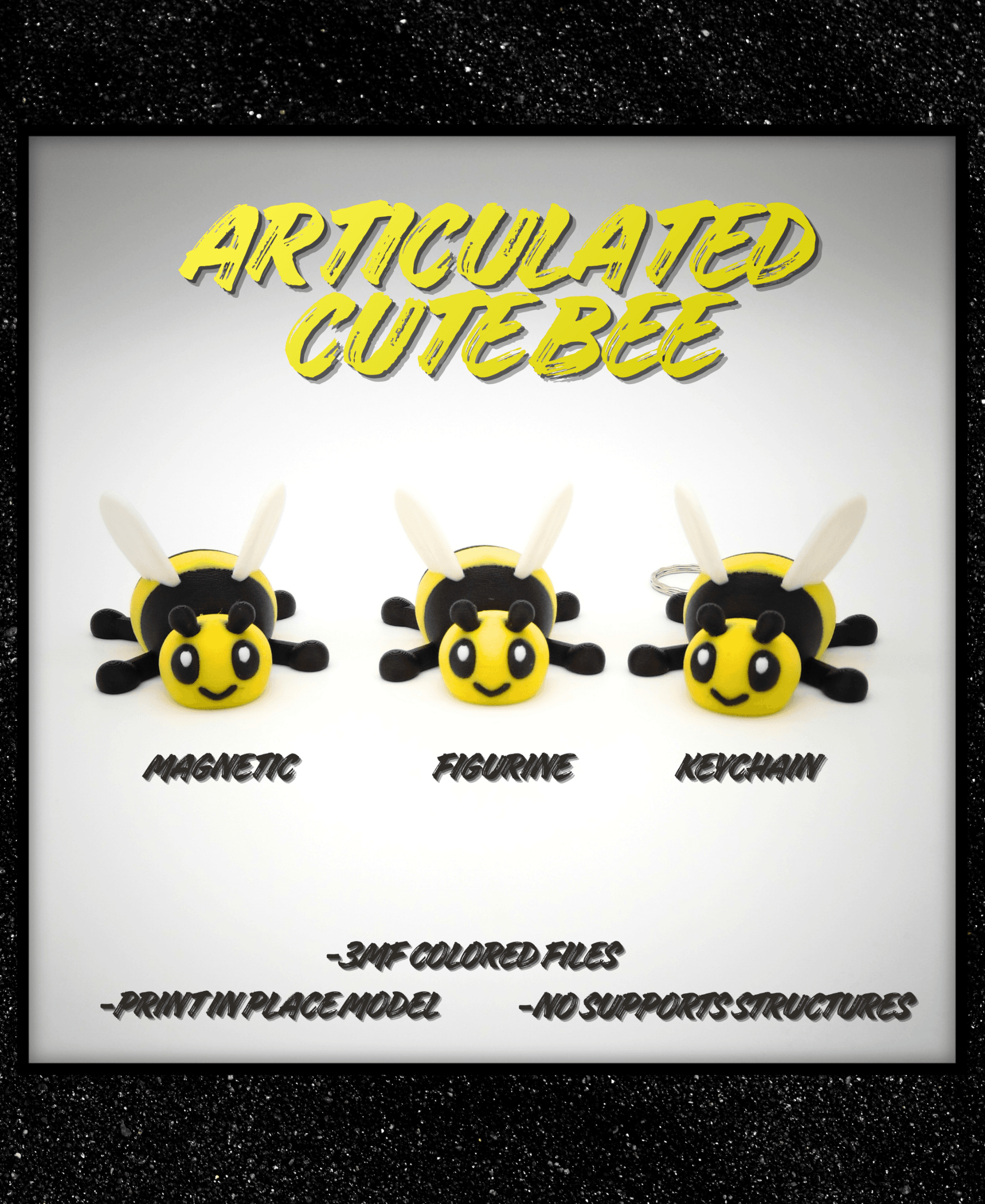 Articulated Cute Bee 3d model