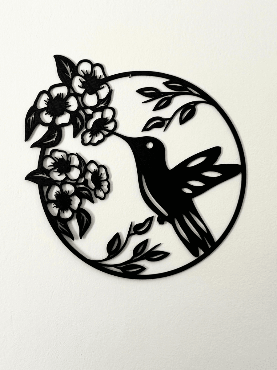 Hummingbird wall Art Spring Wall Art 3d model
