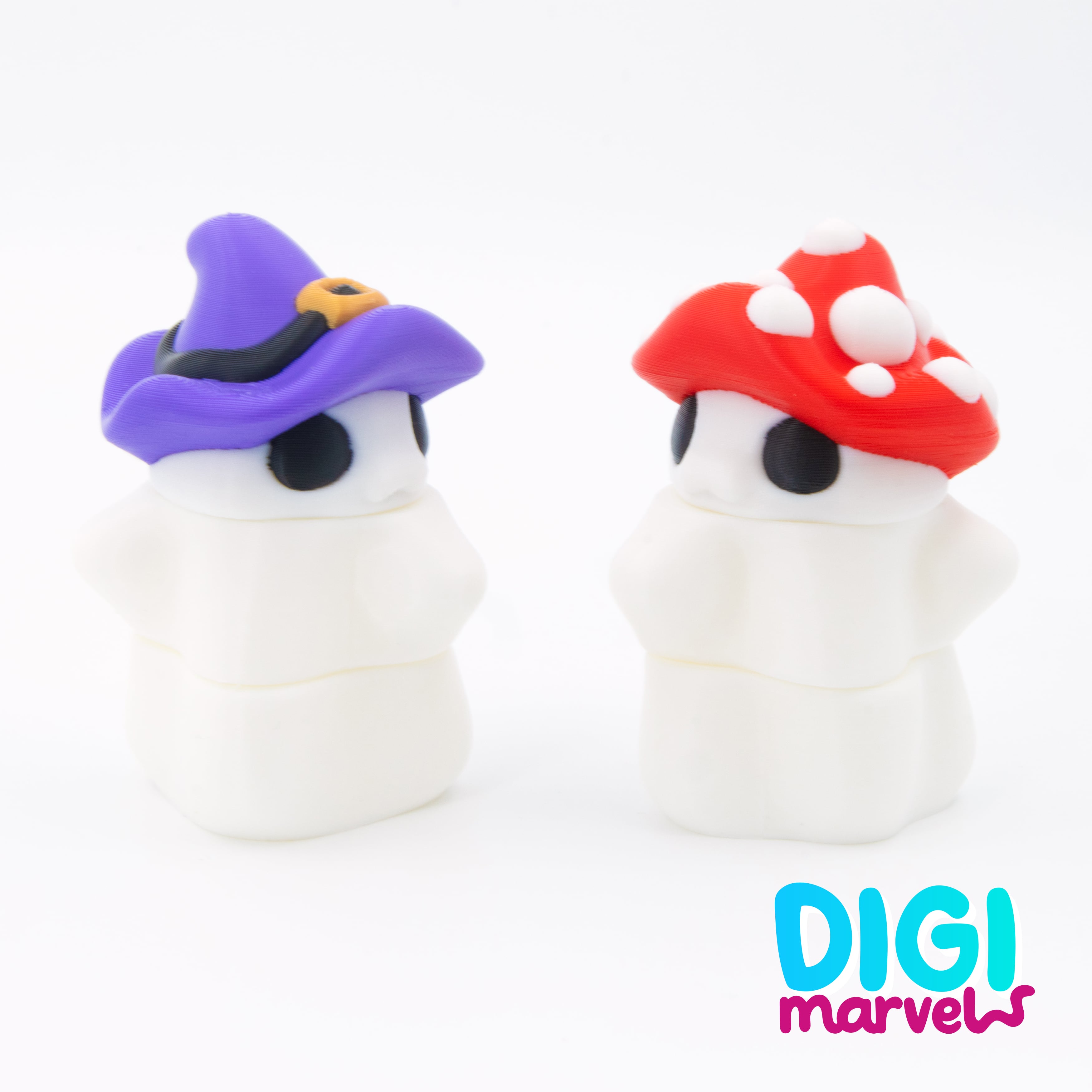 Spinny Ghosts Flexi + Keychains 3d model